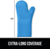 Gorilla Grip Heat and Slip Resistant Silicone Oven Mitts Set, 14.5 in, Soft Cotton Lining, Waterproof, BPA-Free, Extra Long Thick Gloves for Cooki...