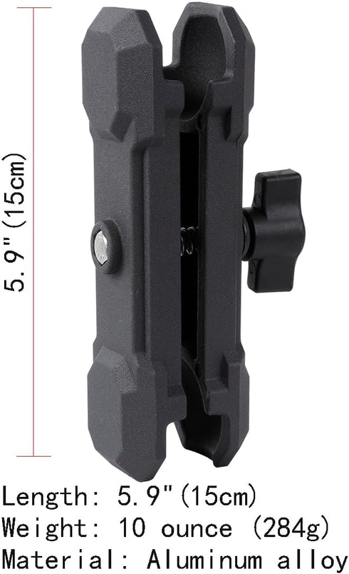 5.9" Aluminum Alloy Double Socket Arm for 1.5" / 38mm Ball Accessories, Compatible with RAM Mount C Size Ball Components...