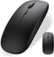 Wireless Bluetooth Mouse for iPad/MacBook Pro/Air/Laptop/pc Rechargeable Silent Mouse Portable Slim for Surface Pro/Lenovo/Samsung Tablet (Black)...