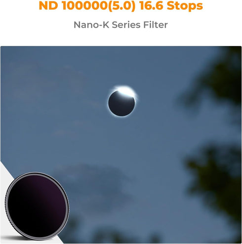 K&F Concept 58mm ND100000 ND Camera Lens Filter,16.6-Stops Fixed Neutral Density Filter with 18 Multi-Layer Coatings (K Series)...