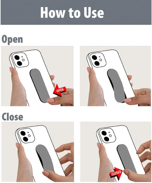 Momostick Flatstick, Cell Phone Finger Grip Strap Holder for Hand, Cell Phone Stand, New Slim Finger Loop Selfie Grip Compatible with Most Smartph...