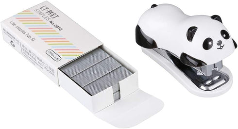 Cute Panda Mini Desktop Stapler, Home Stapler with 1000 Staples...