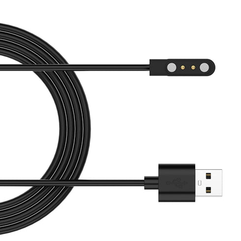 Black 2-Pin Strong Magnetic Cable USB Charging Line Cord Rope Black for Kieslect Watch K10 K11 Smartwatch Smartwatch Charger Charging Cable Magnet...