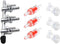Aquarium Air Pump Splitter 10 in 1 Set 3-Way Air Flow Control Lever Valve & 3 Non-Return Check Valves & 6 Suction Cups for Fish Tank Airline Air T...