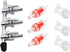Aquarium Air Pump Splitter 10 in 1 Set 3-Way Air Flow Control Lever Valve & 3 Non-Return Check Valves & 6 Suction Cups for Fish Tank Airline Air T...