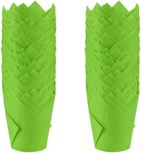 Green Cupcake Liners 100Count Baking Cups Standard Tulip Paper Greaseproof Muffin for Wedding Birthday Christmas Party Baby Shower Anniversaries A...