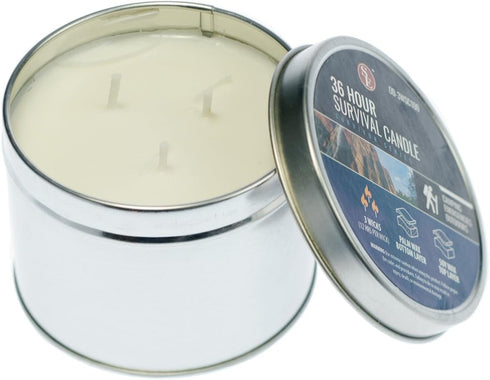 SE 3-Wick Emergency Candle, 36 Hours Long Burning, Top Layer Soy Wax, Great Light Source Gear for Survival, Camping, Blackout & Peace of Mind...
