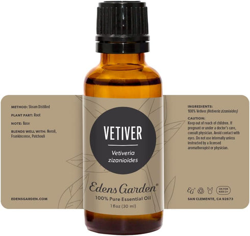 Edens Garden Vetiver Essential Oil- 100% Pure Premium Grade, Undiluted, Natural, Therapeutic, Aromatherapy, The Best for Diffuser, Skin, Humidifie...