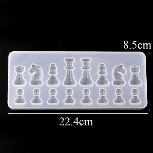 2Pcs Mini Small Chess Pieces Resin Molds, International Chess Silicone Mold Epoxy Resin Craft Casting Clay Decorating Tools...