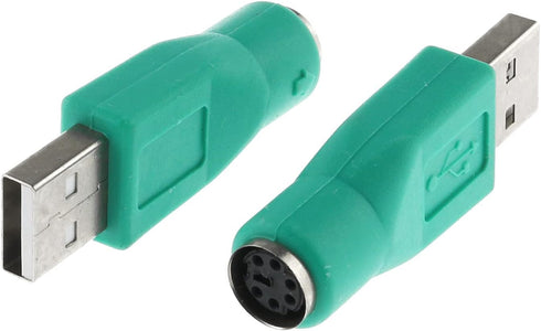 USB to PS2 Adapter 2PCS Green PS/2 Female to USB Male Converter Adapter for Mouse and Keyboard, Green...