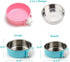 Love Dream Crate Dog Cat Bowls, Removable Stainless Steel Hanging Pet Cage Bowls Kennel, Food Water Feeder with Bolt for Puppy Rabbits Birds 2 Pac...
