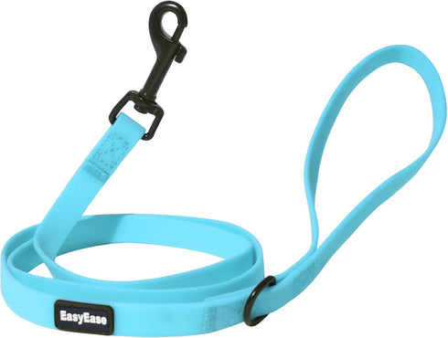 Small Dog Dog Leash with Electroplated Black Hardware, Lightweight Dog Leash Easy to Clean, 4FT Blue Waterproof Dog Leash Coated with Durable and ...