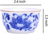 Chinese Handmade Kungfu Tea Cup 60 ml,Bone China Blue and White Tea Cups Set of 3,Ceramic Tea Mugs Without Handles,Best Gift...