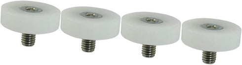 Drawer Bearing 6PCS 19mm White Round Flat Nylon Pulleys Positioning Rollers with Screws File Cabinet Wheels...