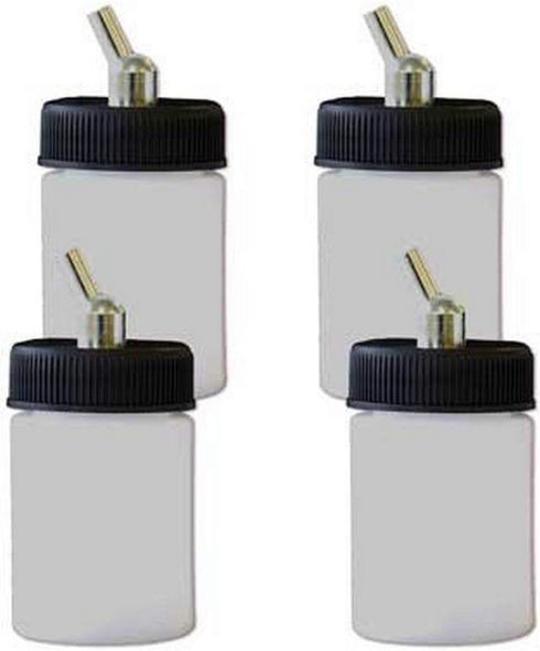Paasche Airbrush 1oz Double Action Airbrush Bottle Assembly, 1 Ounce (Pack of 4), None...