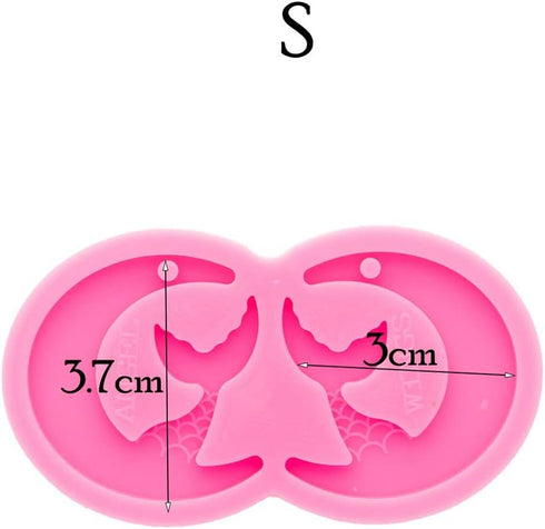Super Glossy Moon Mermaid Silicone Mold Earring Epoxy Craft Silicone Molds Clay Mould DIY Necklace Jewelry Making Silicone Epoxy Molds Size S...