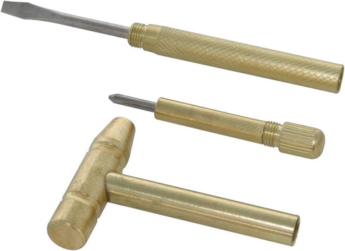 Micro Golden Copper Hammer 6 in 1 Micro Mini Multifunction Copper Craft Hammer and Screwdriver Hand Tool for Watchmaker Jewelers and Walnut eaters...