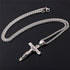 Stainless Steel Antique Cross Crucifix Pendant Jesus Necklace For Men 24 Inch (Silver)...