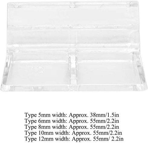 Pssopp 20Pcs Aquarium Glass Cover Clip Acrylic Universal Lid Clips for Rimless Aquariums Clear Color Acrylic Aquarium Glass Cover Holder, Aquarium...