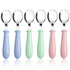 Pimoys 6 Pieces Toddler Spoons Baby Spoons for Self-Feeding, Stainless Steel Kids Spoons with Round Handle Metal Toddler Utensils Children's Silve...