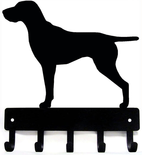 GSP German Shorthaired Pointer Key Holder Dog Leash Hanger for Wall - Large 9 inch Wide with 5 Hooks - Made in USA...