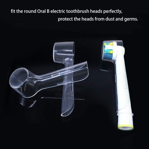 4 Packs Hygienic Protective Cover + 1 Electric Toothbrush Heads Storage Case for Oral B Toothbrush Heads...