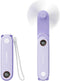 SWEETFULL Portable Handheld Mini Fan with LED Display, 2-in-1 Personal Foldable USB Rechargeable Hand Held Fan & Flashlight for Travel, Lash Eyela...