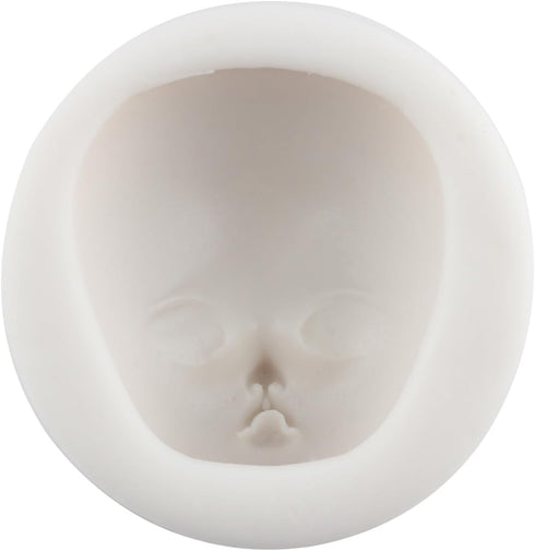 Face Silicone Fondant Molds Baby Face Chocolate Silicone Molds For Cake Decorating Cupcake Topper Candy Chocolate Polymer Clay Gum Paste...