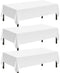 Childom 3 Pack Plastic Tablecloths for Rectangle Tables 54" x 108" White Disposable Table Cloths for 6 to 8 Foot Tables Indoor or Outdoor Parties ...
