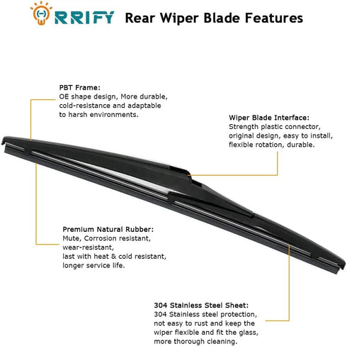 Rear Windshield Wiper Arm Blade Set 85241-42070 for Toyota Highlander Matrix Rav4 Prius V, for Lexus NX300h NX200t RX450, for Land Rover Discovery...