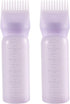 Pimoys Root Comb Applicator Bottle 6 Ounce, Oil Applicator for Hair Dye, Bottle Applicator Brush with Graduated Scale, Purple, 2 Pack...