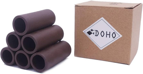 Aquarium Cave Handmade Brown Ceramic Shelters - Shrimp and Small Fish Habitat, Breeding Tube, Hiding cave - Hideaway Pipes Reduce Stress, Encourag...