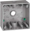 Sigma Electric 14350 Sigma Outlet Box 4-1/2" Hx4-1/2 Wx2-1/10 D Al 2 Gang, Three 1/2" Holes Gray Shrinkwrap, No Size, Grey...