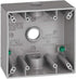 Sigma Electric 14350 Sigma Outlet Box 4-1/2" Hx4-1/2 Wx2-1/10 D Al 2 Gang, Three 1/2" Holes Gray Shrinkwrap, No Size, Grey...
