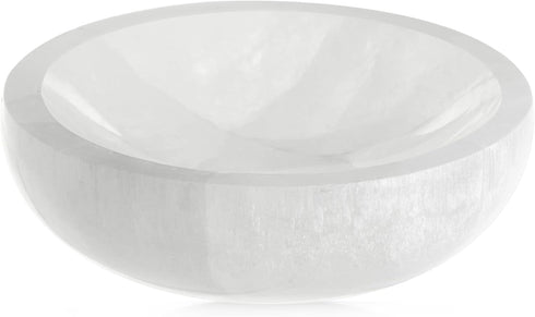 IMPRESA 4-Inch Selenite Charging Bowl for Cleansing, Recharging Crystals and Healing Stones, Meditation, Spiritual Awareness, Positive Energy, Wit...