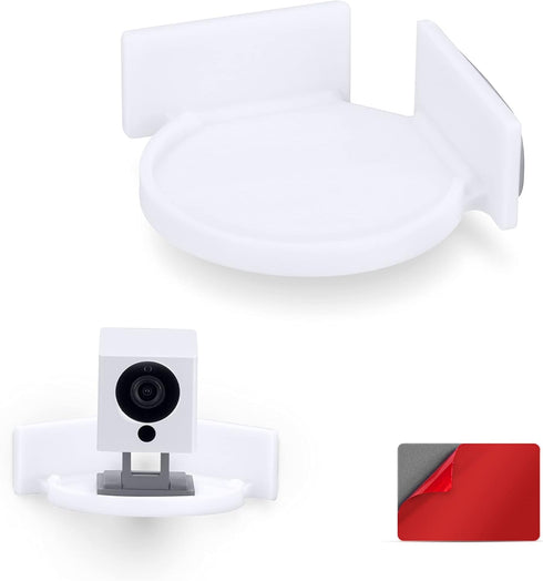 BRAINWAVZ Mini Circular Corner Shelf Mount for Security Cameras, Baby Monitors, Speakers, Plants & More, Universal Holder, Strong Adheasive, No Me...