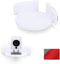 BRAINWAVZ Mini Circular Corner Shelf Mount for Security Cameras, Baby Monitors, Speakers, Plants & More, Universal Holder, Strong Adheasive, No Me...