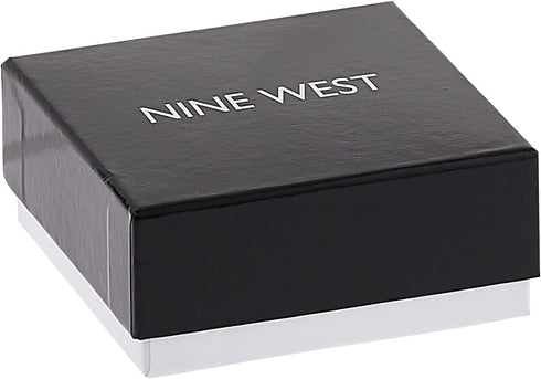 Nine West Women's Silvertone and Crystal Bracelet Rondel Stretch...