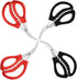 4 Pcs Seafood Scissors for Kitchen Multifunctional Seafood Fish Crab Shrimp Lobster Scissors Stainless Steel Shears,Red and black...