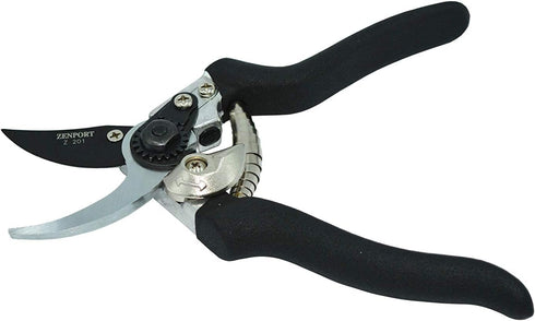 Zenport Z201 Heavy Duty Pruner, Bypass Euro, Black Handles, Steel, 8-Inch...