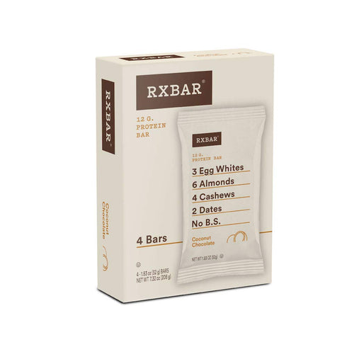RXBAR, Coconut Chocolate, Protein Bar, 1.83 Ounce (Pack of 4), High Protein Snack, Gluten Free...