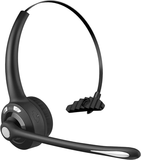 Wireless Headphones, Pro Trucker Headset, Wireless Over Head Earpiece, On Ear Car Headphones with Microphone for Truck Driver, Phones, Skype, Call...