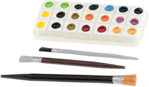 Melody Jane Dollhouse Artists Paint Palette & Brushes Study Hobby Accessory...
