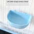 2 PcsRabbit Food Water Bowl, Guinea Pig Plastic Food Basin Dish, Chinchilla Hanging Portable Feeding Bowl (Pink and Blue)...