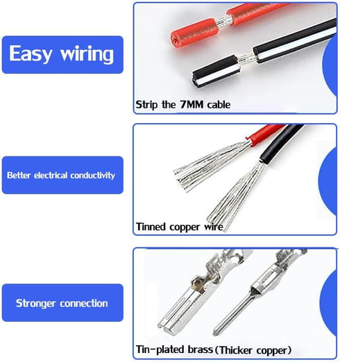 6 pin Waterproof Connectors,6 Wires Car Electrical Connector,with Wire 16 AWG Marine for Car,Truck,Boat,Motorcycle and Other Wire Connections. (3p...