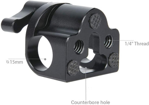 NICEYRIG 15mm Rod Clamp, Single Rod Holder for 15mm Rail Support System, EVF Mount, LED Light, Microphone - 331...