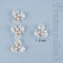 Framendino, 20 Pack Faux Pearl Rhinestone Buttons Pearl Flower Buttons Embellishments Rhinestone Flatback Beads for Jewelry Making Scrapbooking DI...