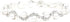 JSEA Womens 4mm Faux Pearl Wave Link Bracelet Silver Tone Rhinestone Bracelets Ladies...