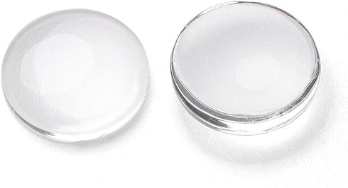 Craftdady 200Pcs Transparent Glass Cabochons 13.5~14mm Clear Glass Flat Back Dome Tile Half Round Cabochon Covers for Photo Pendant Jewelry Making...