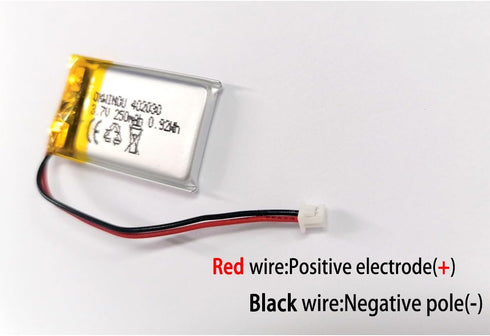 3.7V 250mAh 402030 Rechargeable Lithium Polymer Replacement Battery for DIY 3.7-5V Electronic Product, Bluetooth Headset, Watch 1-Pack...